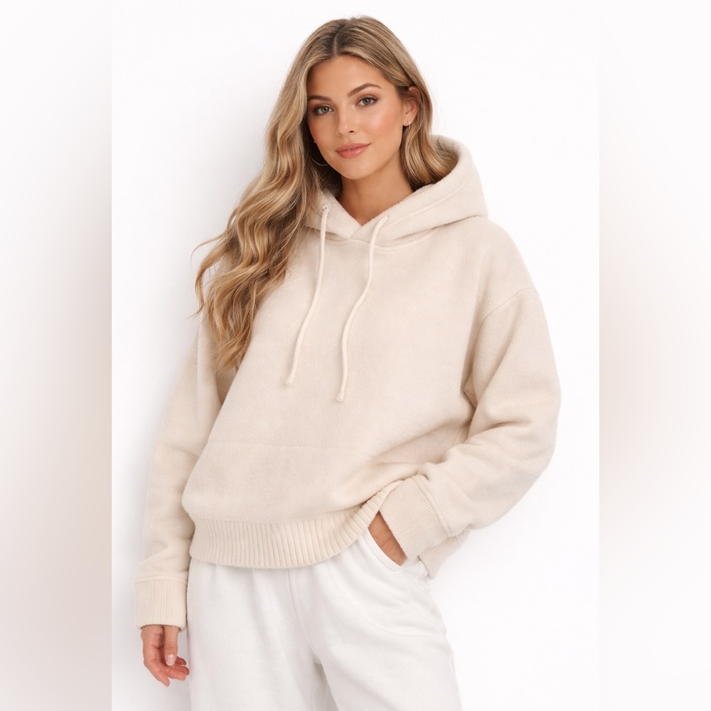 Cozy Cream Hooded Women's Sweater